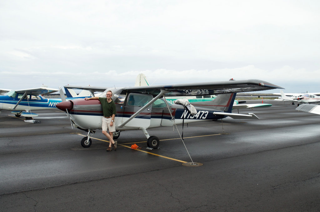 The author, post-flight