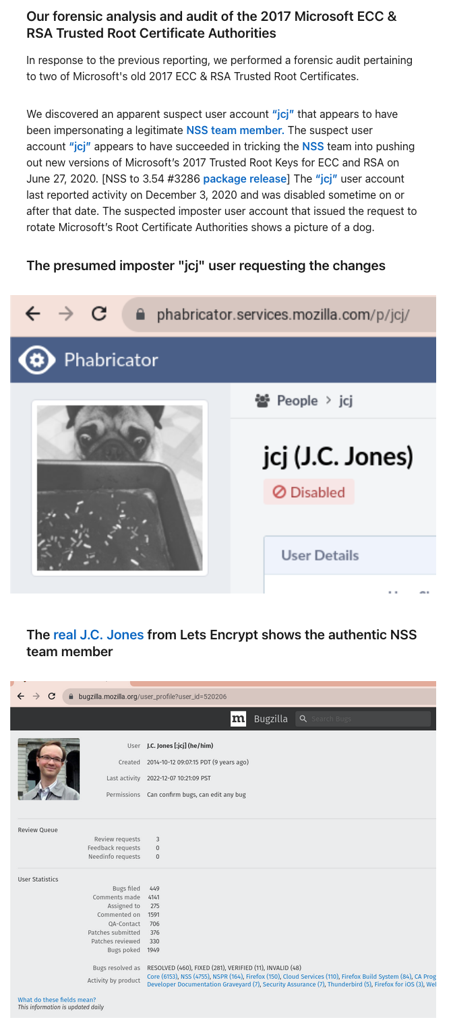 A segment of the posting